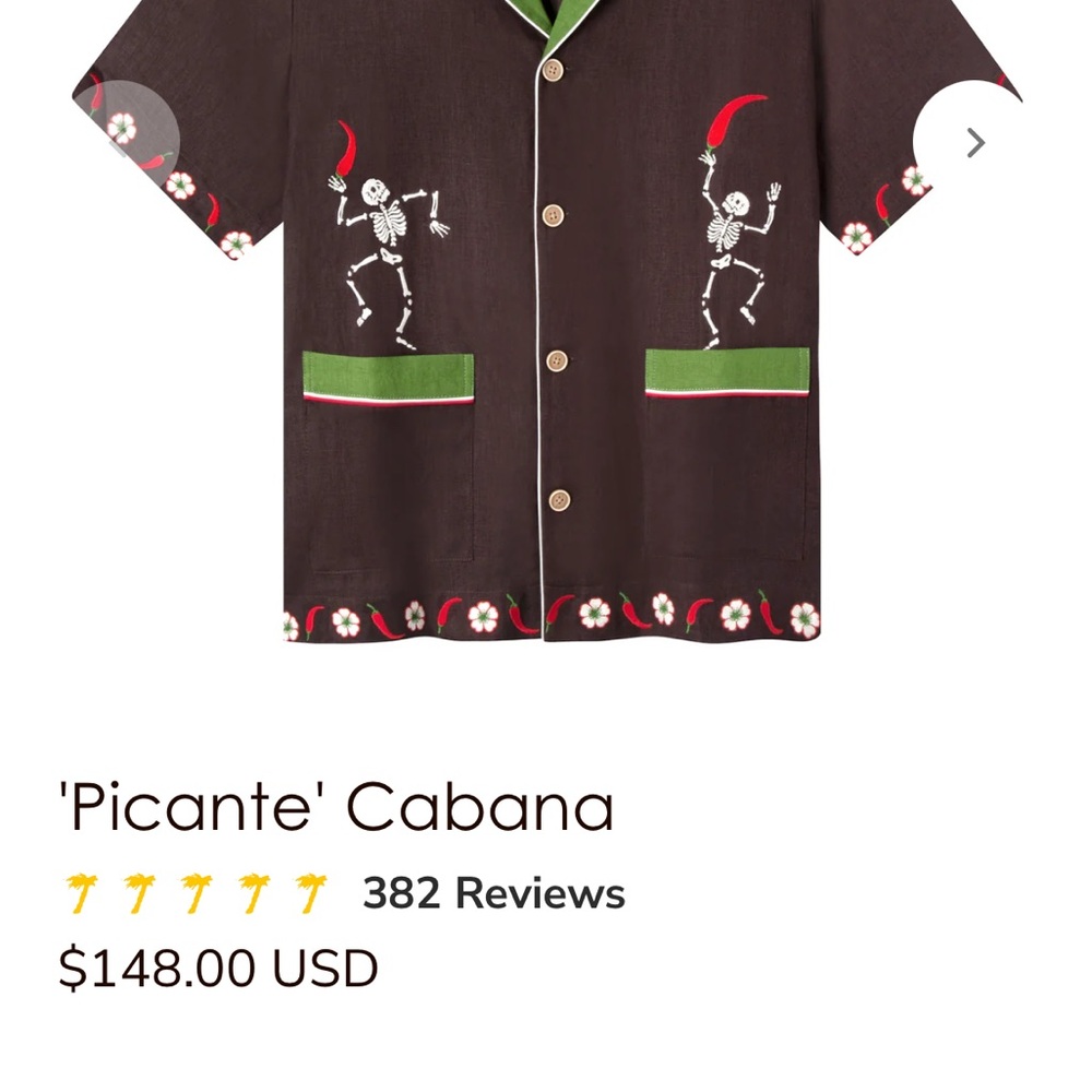 TOMBOLO Picante Cabana Men's Linen Shirt